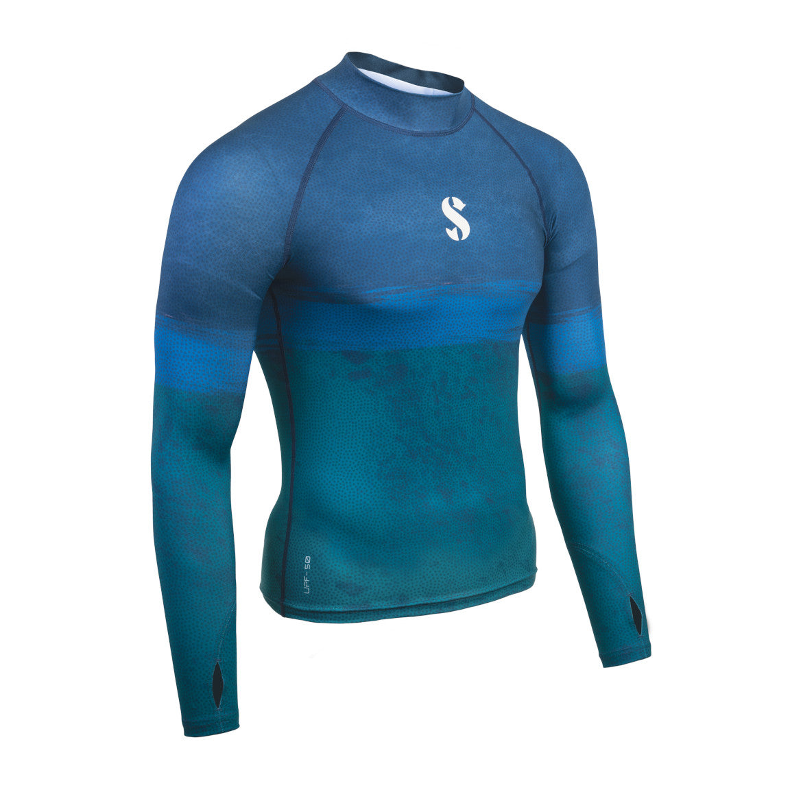 Scubapro UPF 50 T-Flex Rash Guard, Long Sleeve, Men - Wave